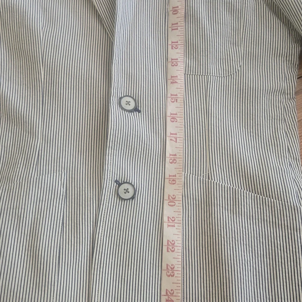 Striped Gray Blazer - Picture 6 of 10